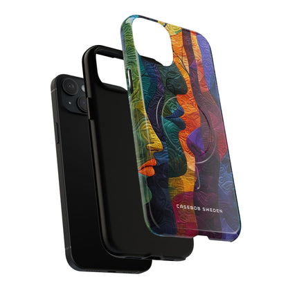 Harmonized Faces and Nature Fusion iPhone 15 | Tough+ Phone Case