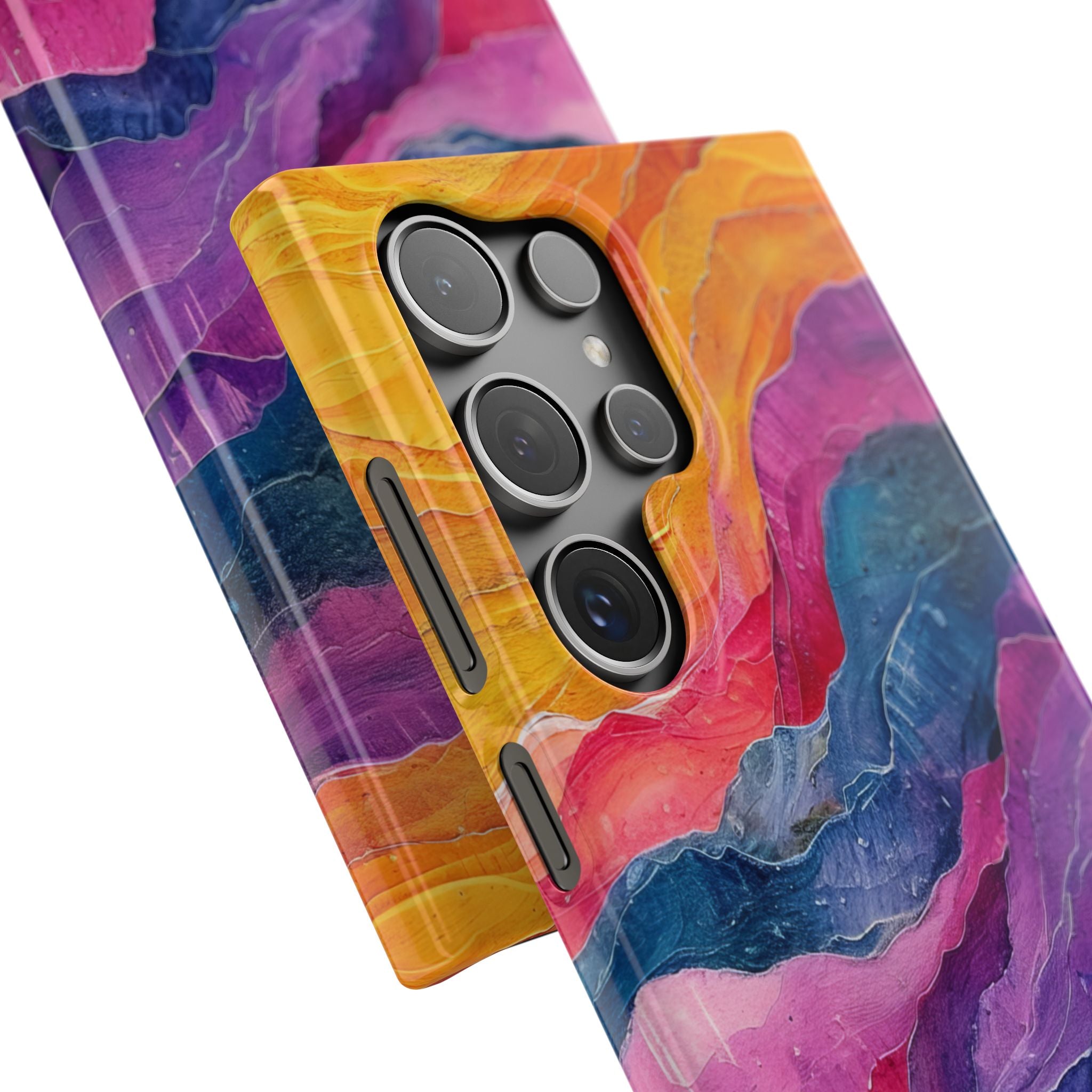 Vibrant Abstract Waves - Slim Samsung S24 Phone Case