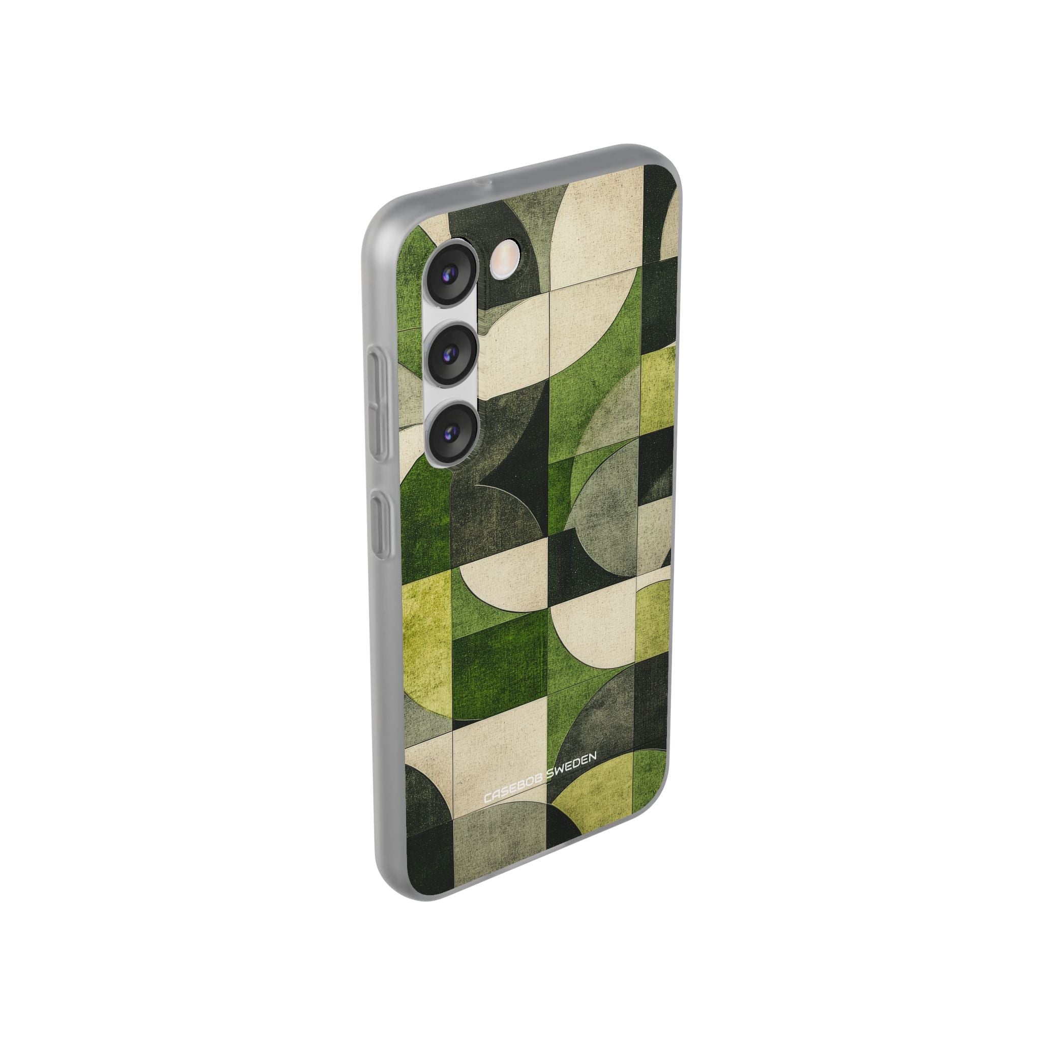 Green Geometric Harmony - Flexi Samsung S23 Phone Case