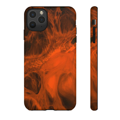 Red Flame Ink Art iPhone Case (Protective) iPhone 11 Pro Max Glossy Phone Case