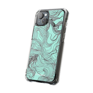 Aqua Serenity – Handyhülle für iPhone (Clear Impact – Magnetisch)