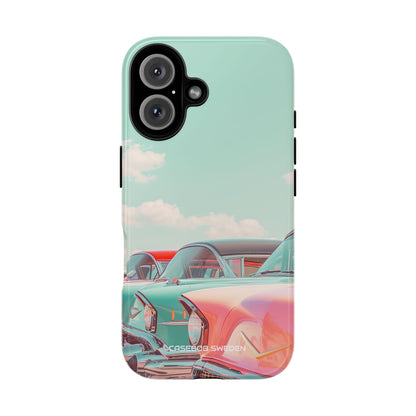 Vintage Turquoise Cars - Tough iPhone 16 Phone Case