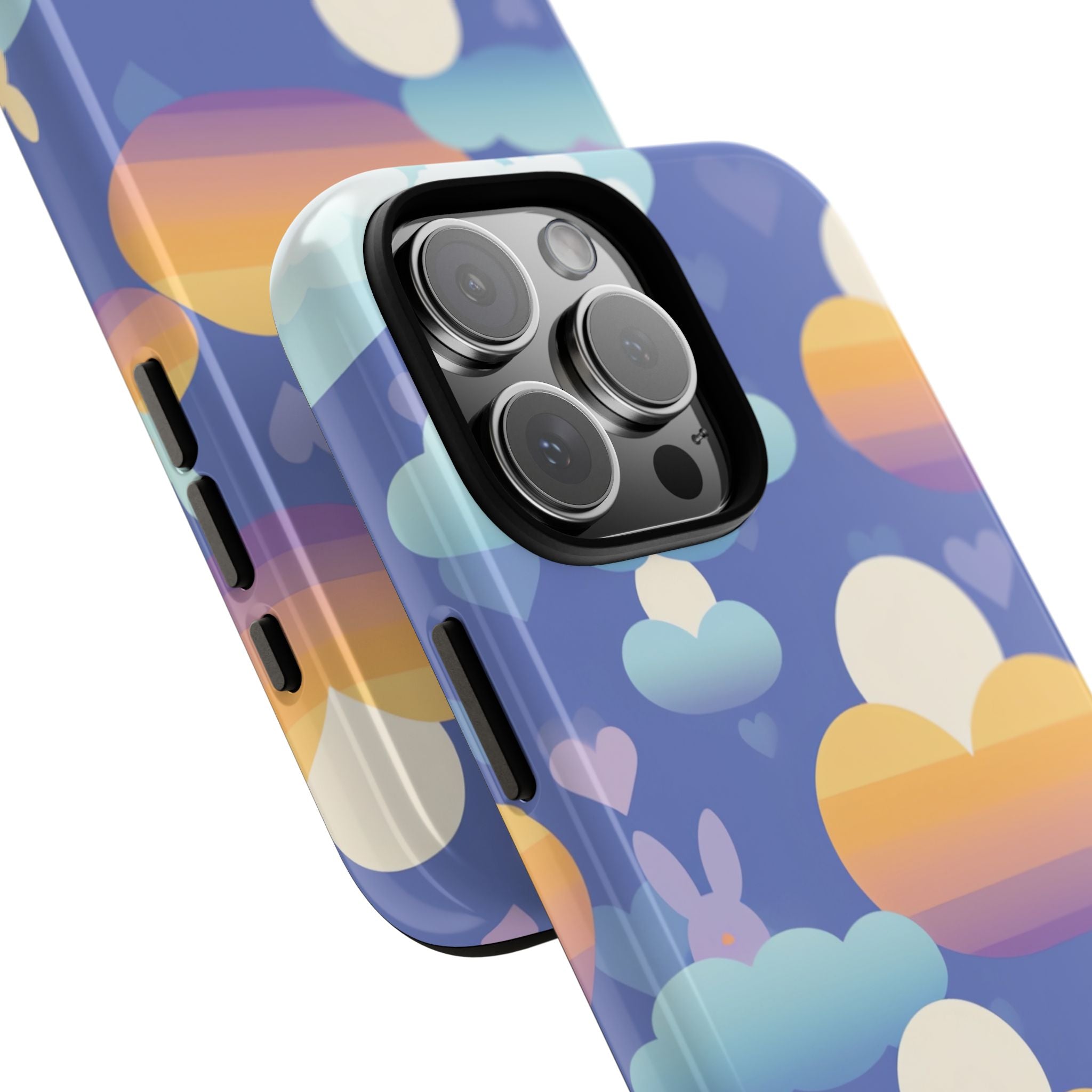 Bunnies Dance Among Clouds - iPhone Case