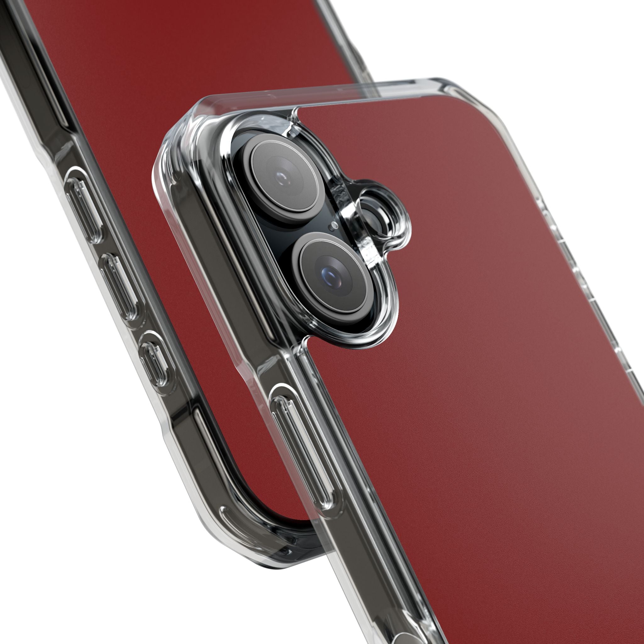 Dark Red iPhone 16 - Clear Impact Phone Case