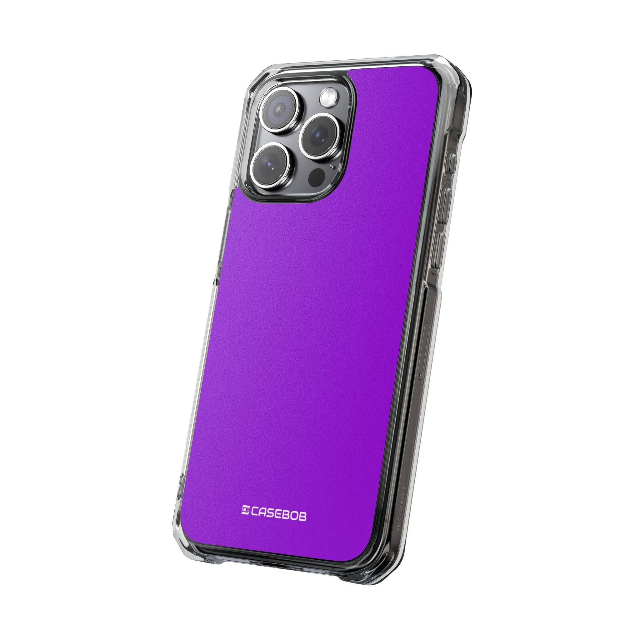 Electric Purple - Clear Impact Case for iPhone