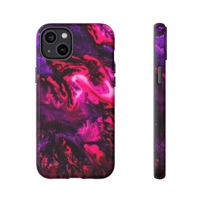 Deep Pink Galaxy Ink Art iPhone Case (Protective) iPhone 14 Plus Matte Phone Case