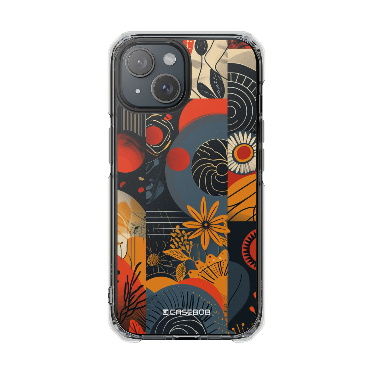 Retro Vibrance - Phone Case for iPhone (Clear Impact - Magnetic)