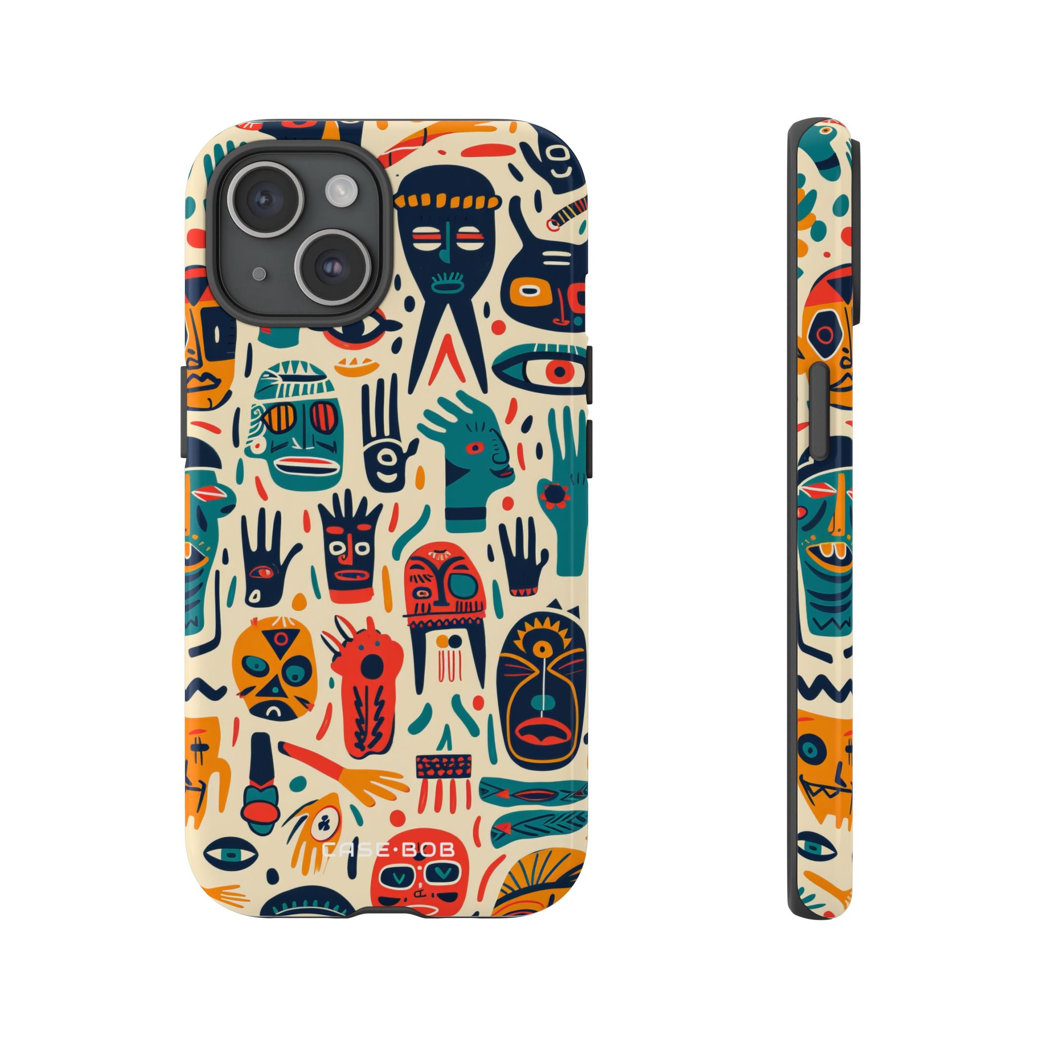 Vivid Faces iPhone 15 Case - Tough