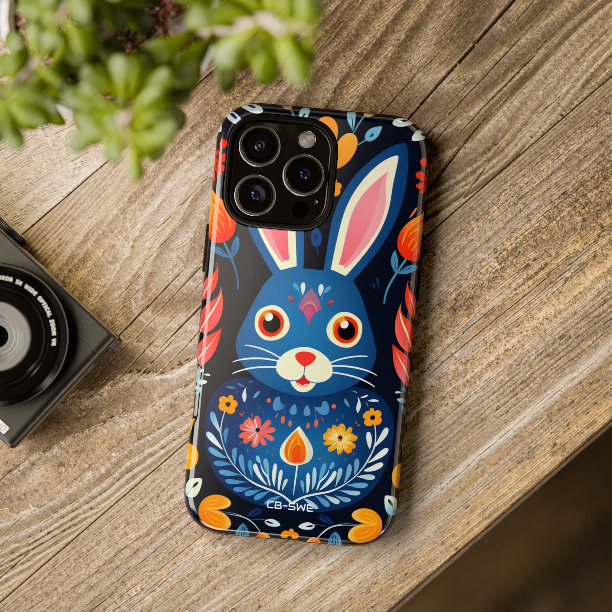 Bunny Jumps Joyfully - iPhone Case