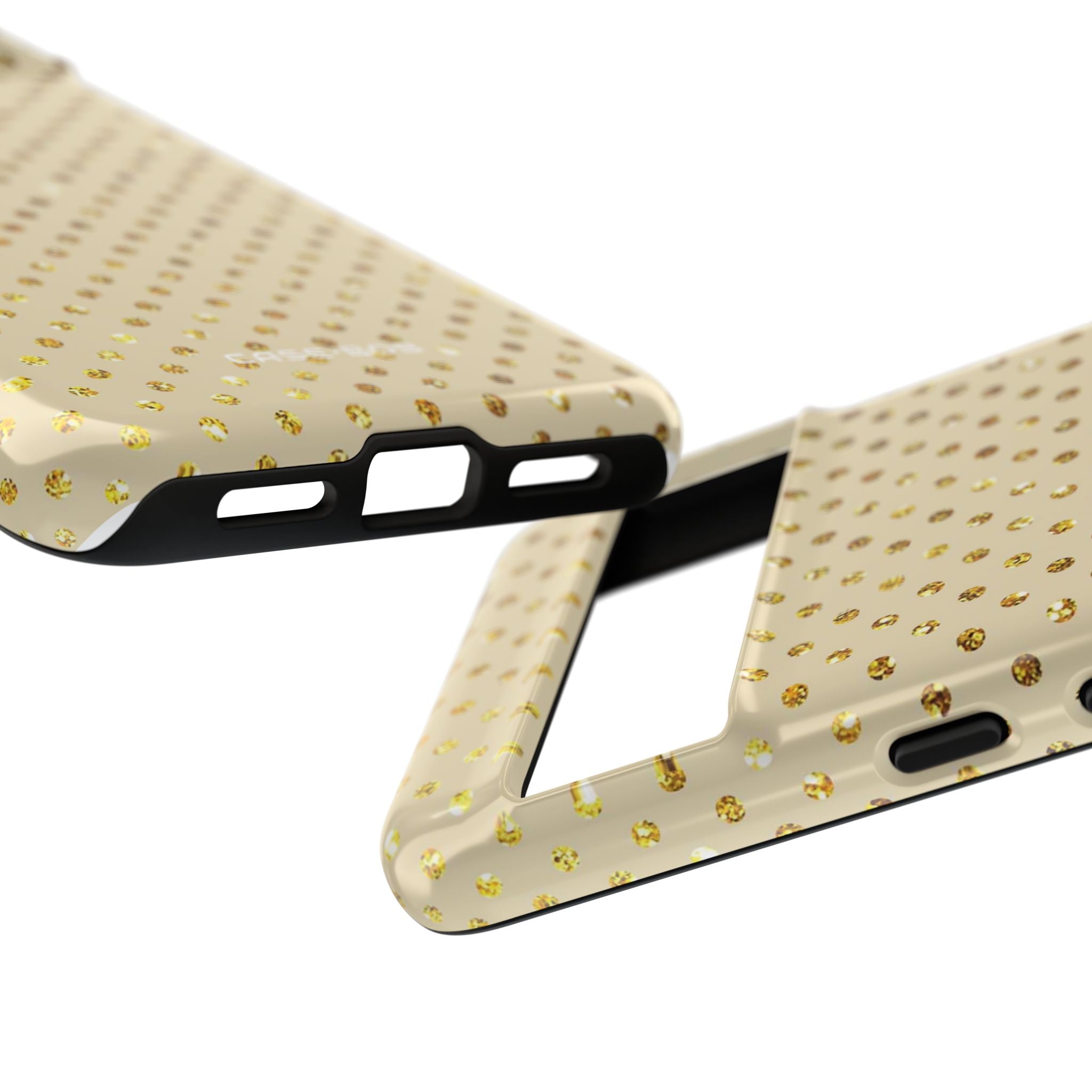 Gold Sparkle Grid Google Pixel 8 Pro Case - Tough