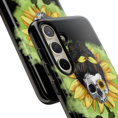 Sunflower Skull Samsung S24 Plus Case - Tough