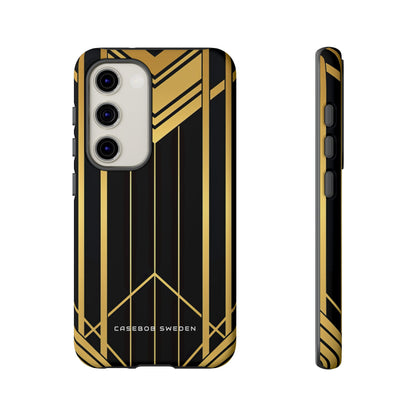 "Golden Art Deco Symmetry in Geometric Elegance" Samsung S23 - Tough Phone Case