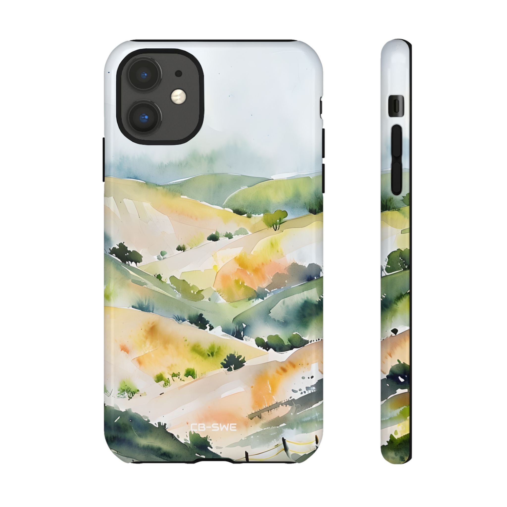 Misty Hills Watercolor - iPhone Case