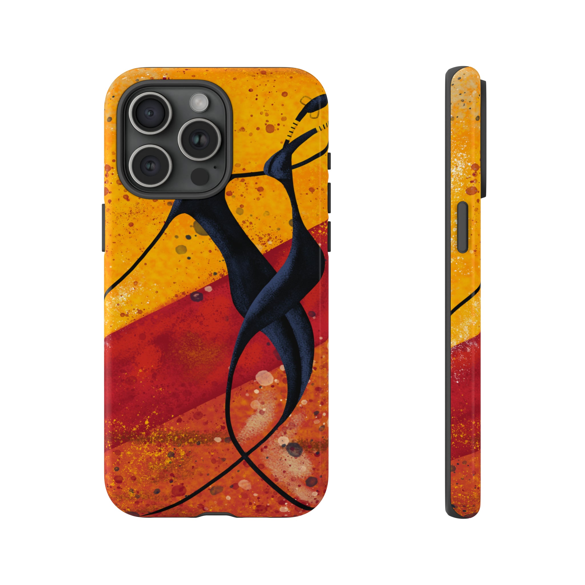 Oil painting - African couple dance - Protective Phone Case