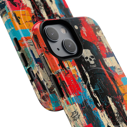 Spiky Skull Silhouette iPhone 14 Case - Tough+