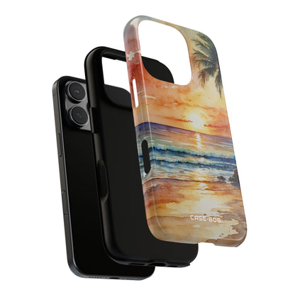 Sunset Palm iPhone 16 Pro Case - Tough