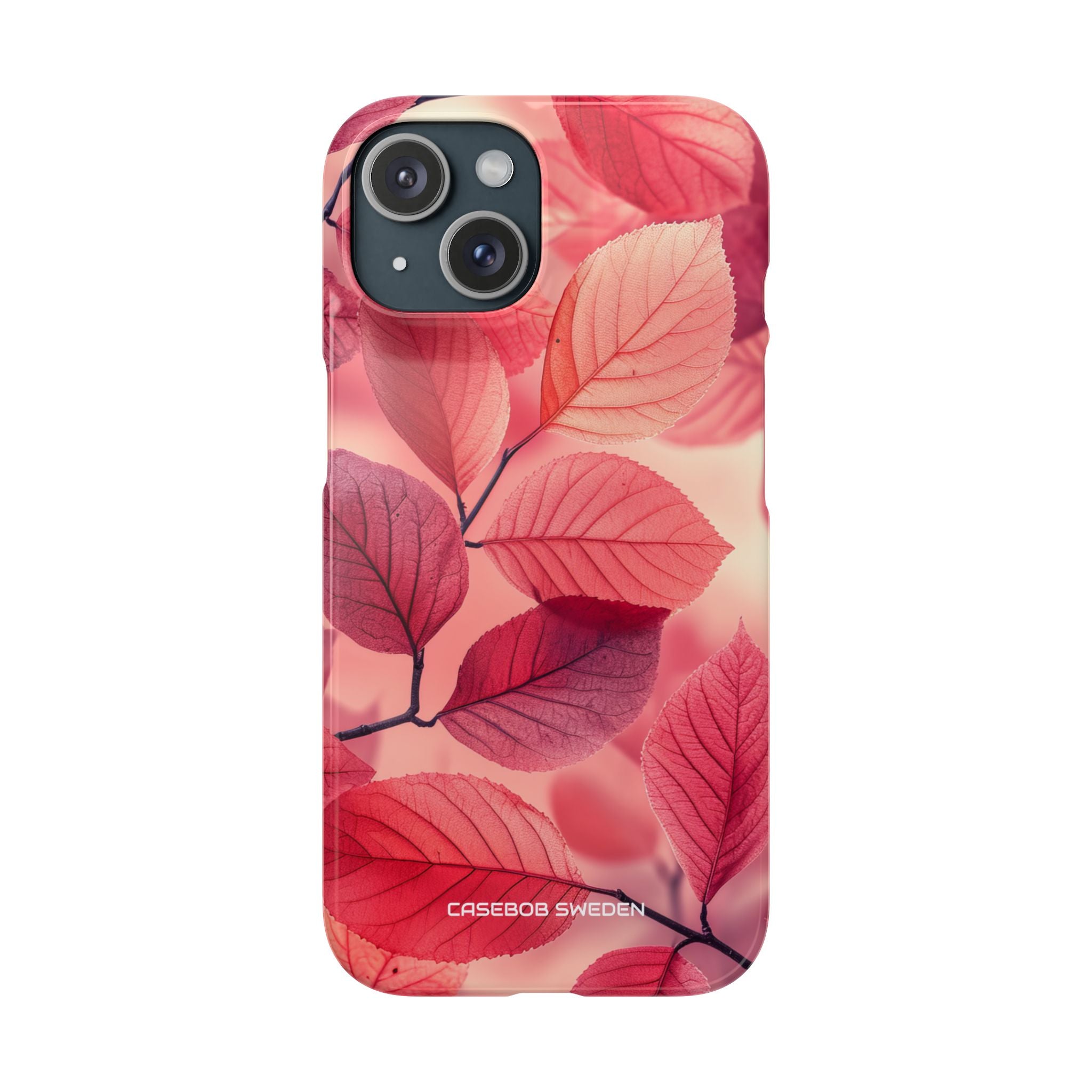 Pink Purple Nature Pattern - Slim iPhone 15 Phone Case