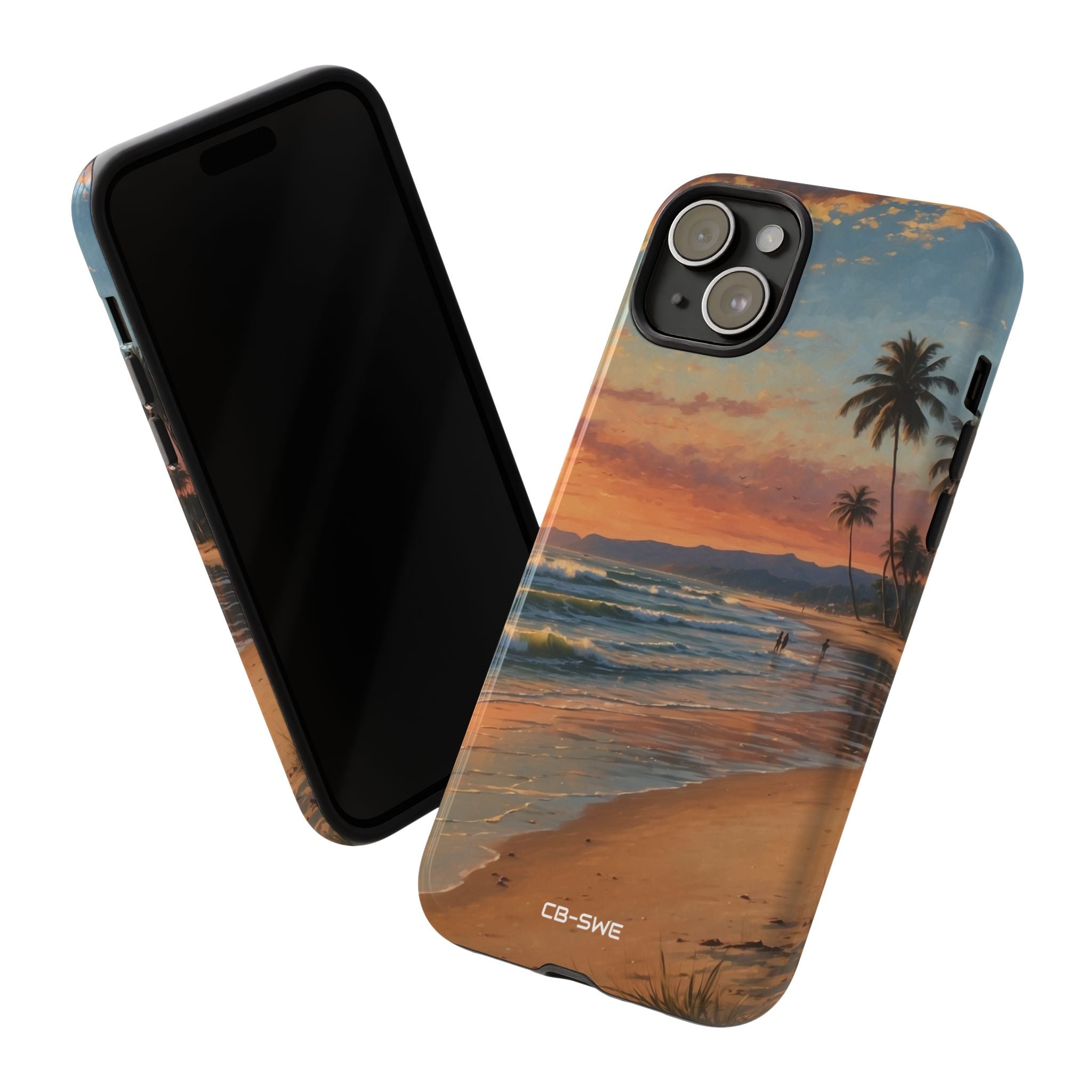 Golden Waves Embrace - iPhone Case