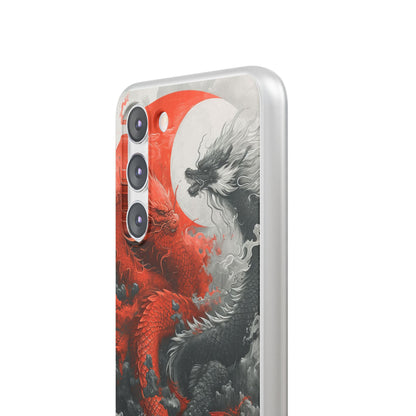 Twin Dragons Crimson Samsung S23 Plus Case - Soft