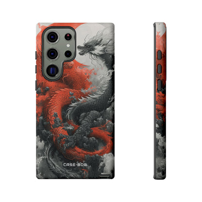 Twin Dragons Crimson Samsung S23 Ultra Case - Tough