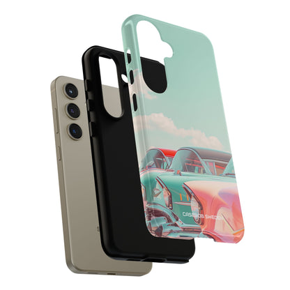 Vintage Turquoise Cars - Tough Samsung S24 Phone Case