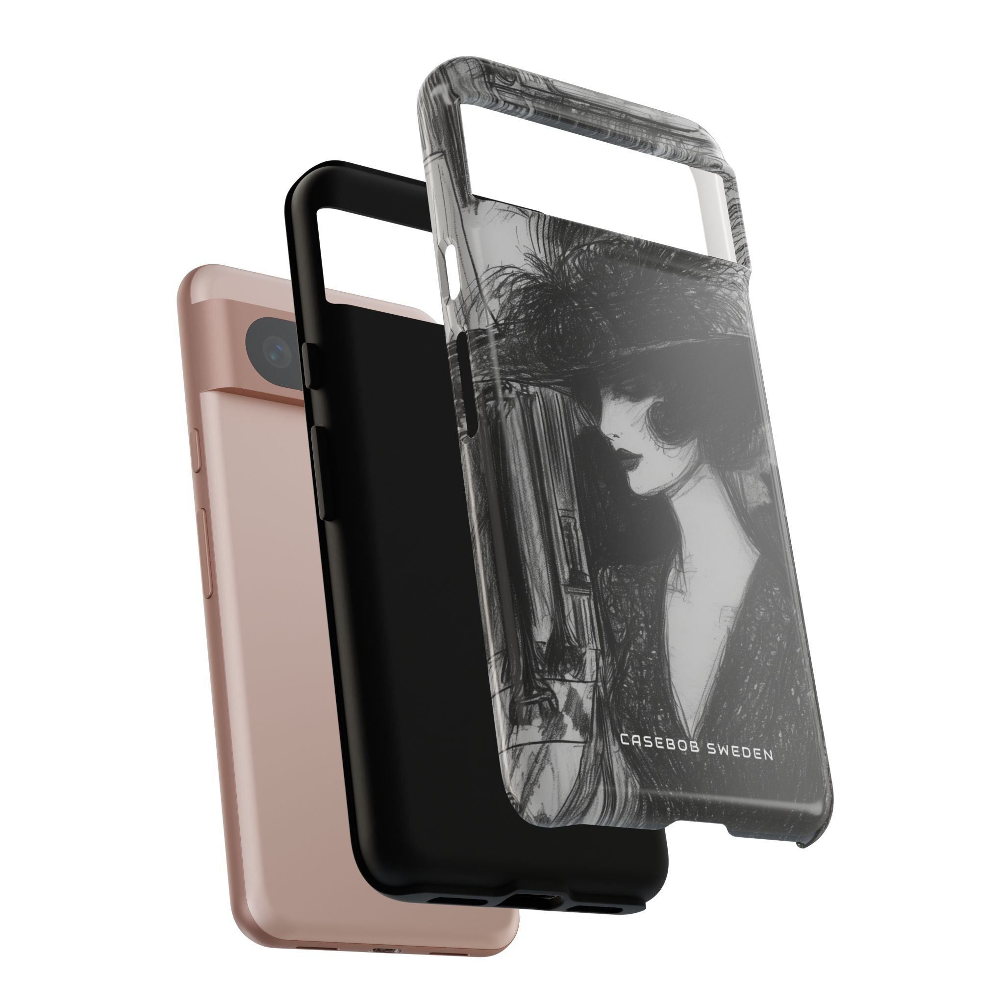 Timeless Elegance in Monochrome Google Pixel 8 - Tough Phone Case