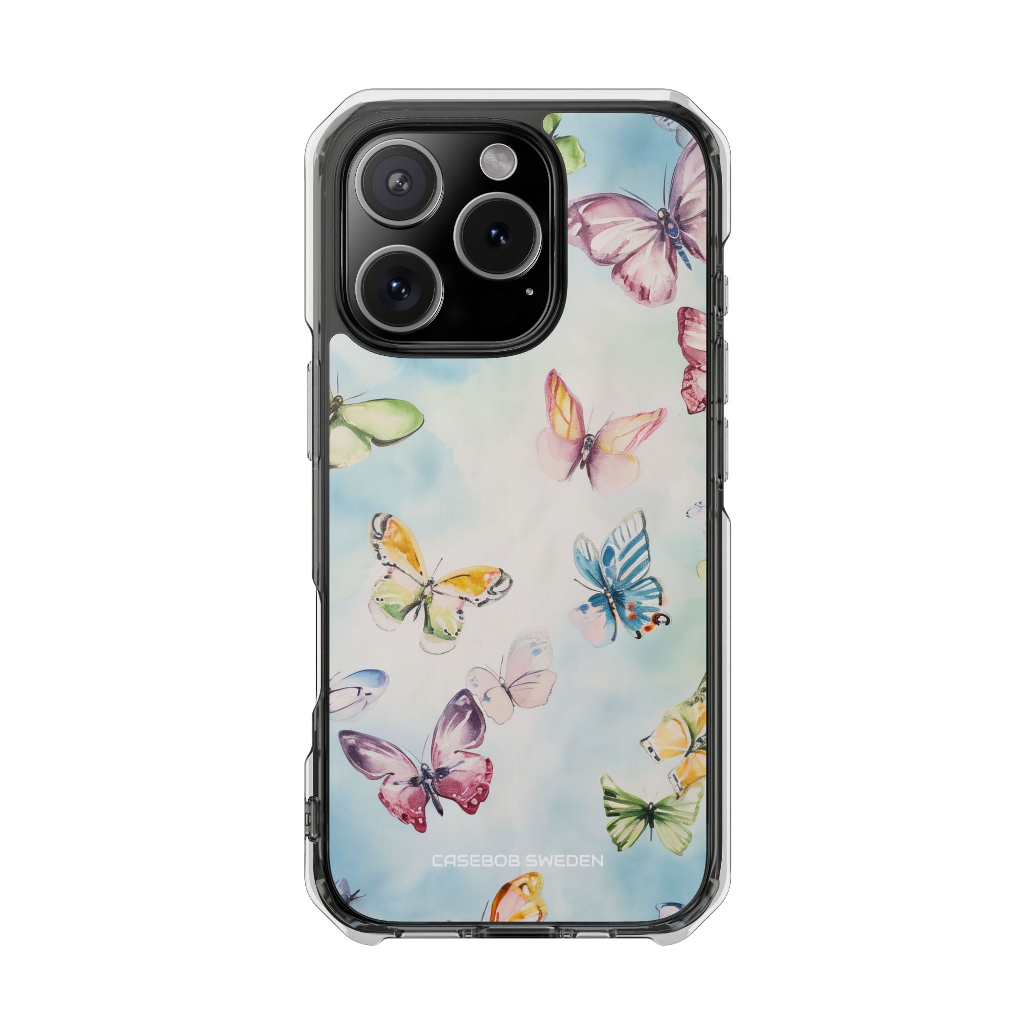 Watercolor Butterfly Bliss - Clear Impact iPhone 16 Phone Case