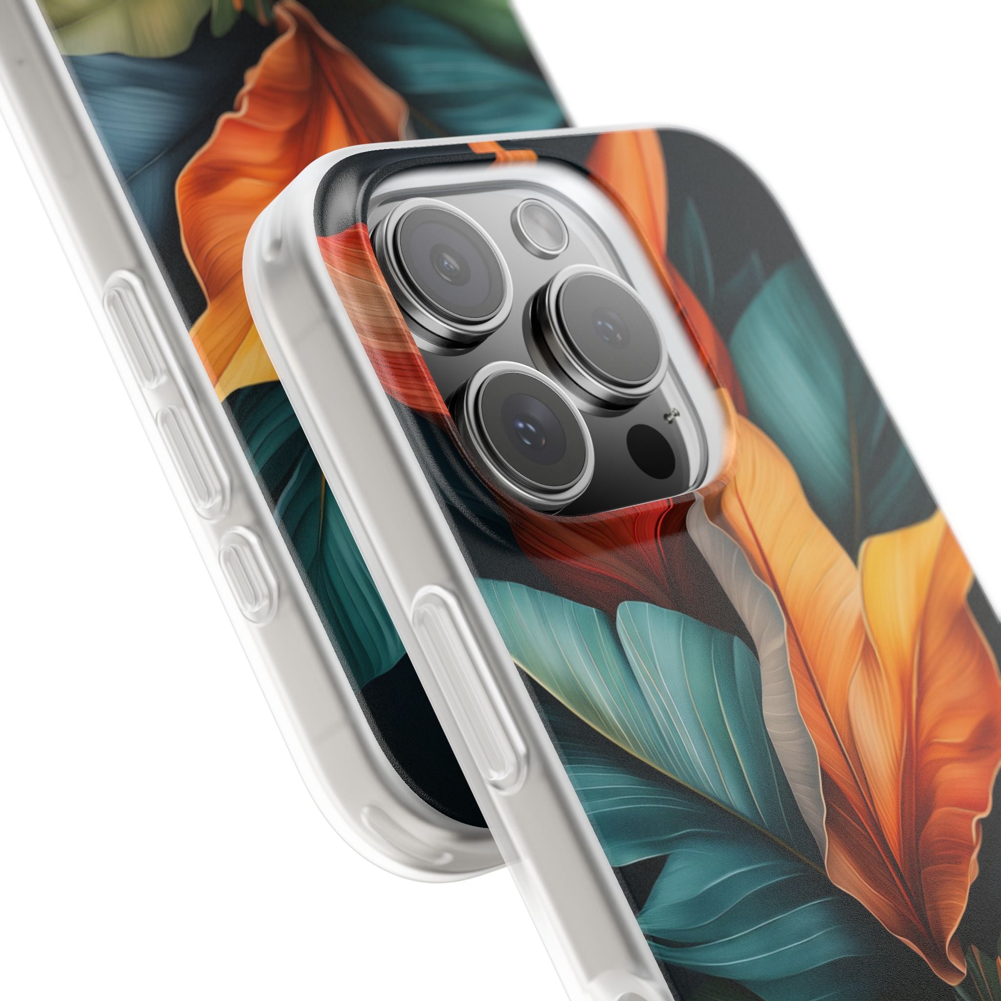 Tropical Leafburst iPhone 16 Pro Case - Soft