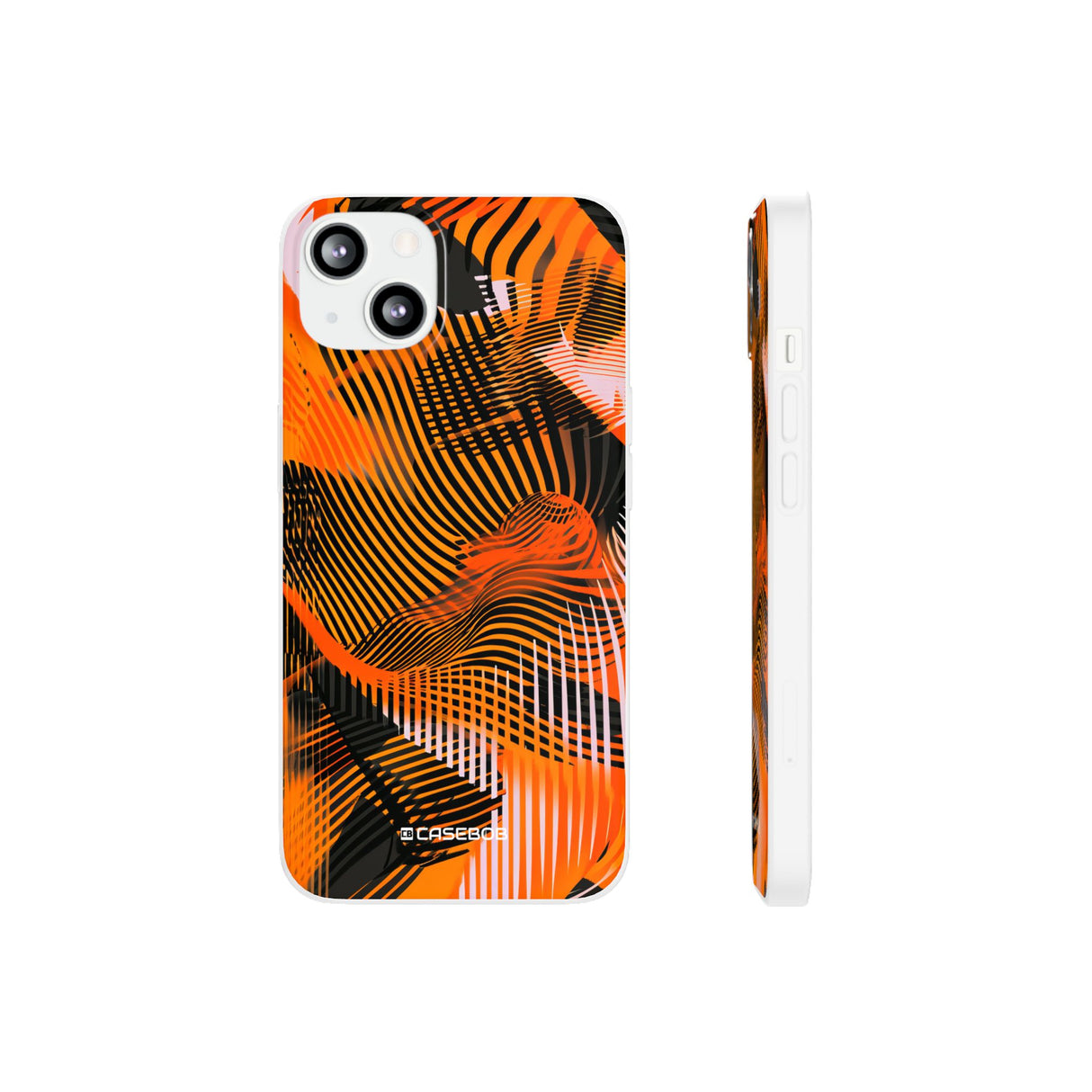 Pantone Tangerine Design | Handyhülle für iPhone (Flexible Hülle) 