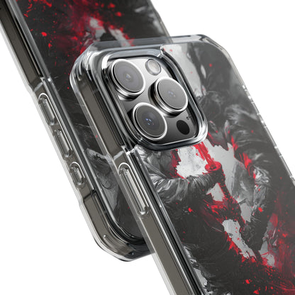 Crimson Blade Clash iPhone Case - Impact
