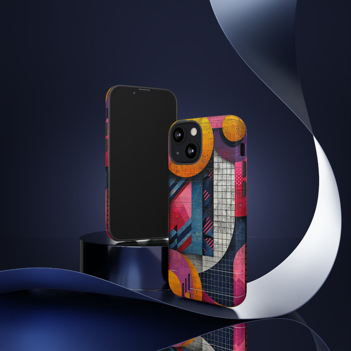 Lively Neon Geometry - Protective Phone Case