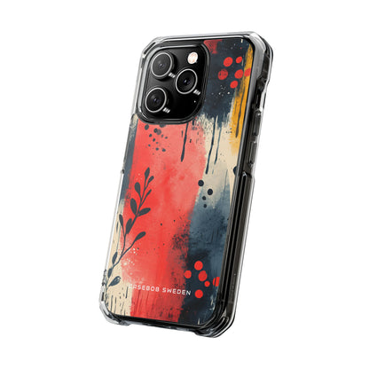 Vibrant Floral Energy iPhone 14 - Clear Impact Phone Case