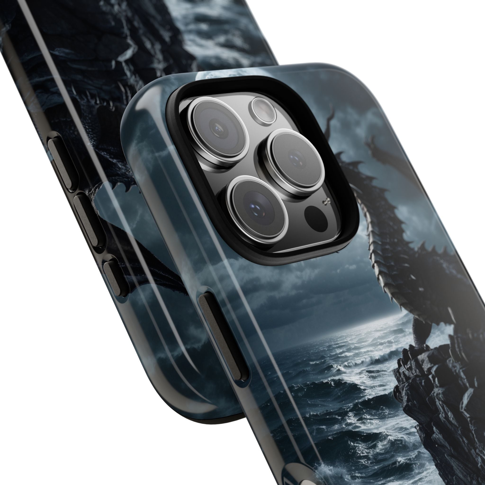 Dragon Roars Against Sea - iPhone Case