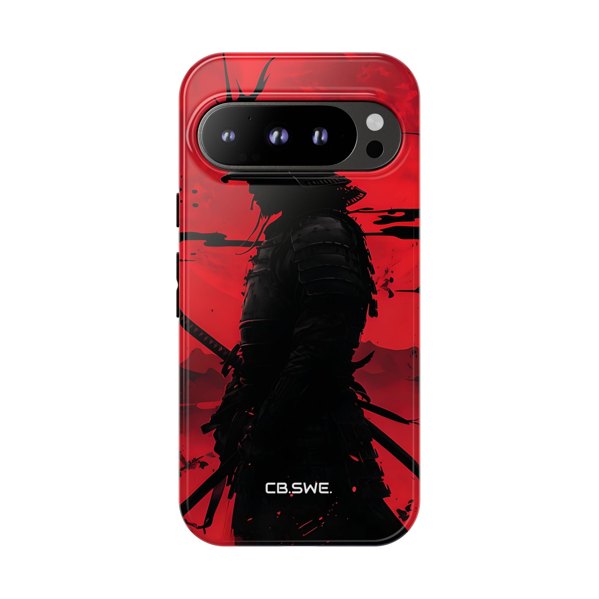 Samurai Warrior Silhouette Crimson Sun Google Pixel 9 - Tough