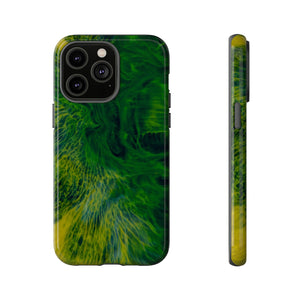 Dark Green Ink Art - Protective Phone Case