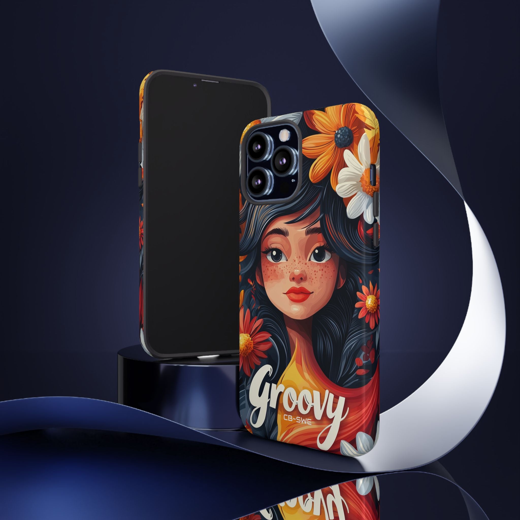 Floral Girl Smiles - iPhone Case