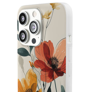 Serene Floral Harmony | Flexible Phone Case for iPhone