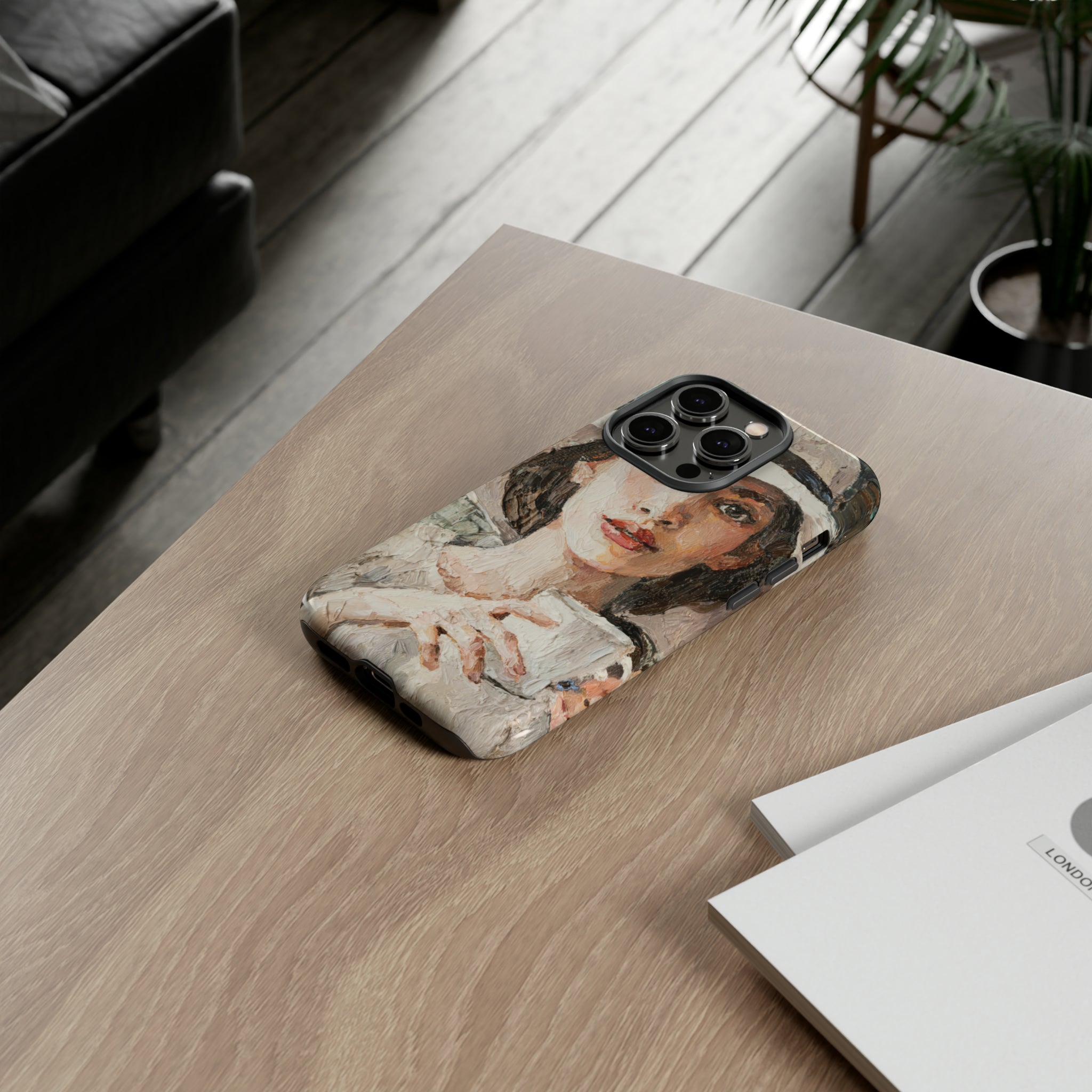 Oil Painting - Lady in a White Hat - Protective Phone Case