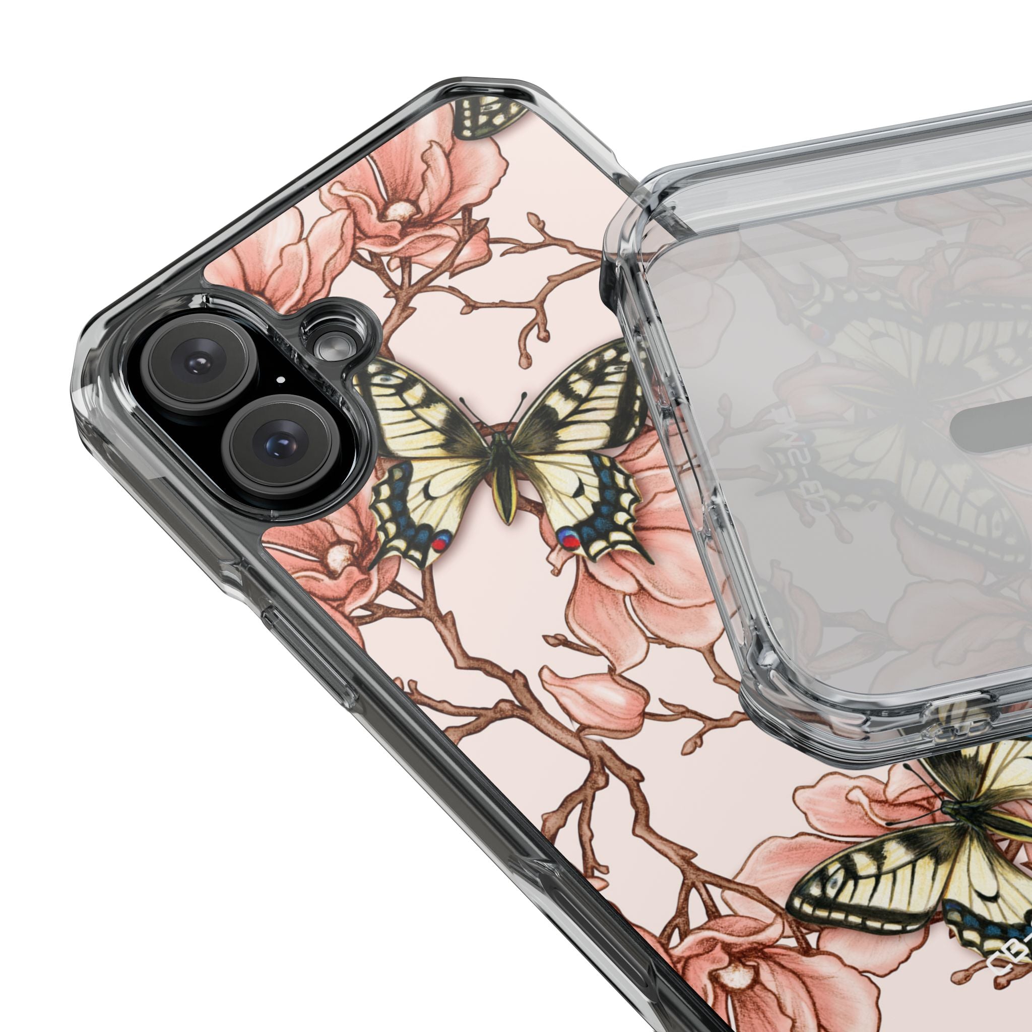 Butterflies and Magnolias Harmony iPhone Case - Impact
