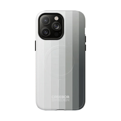 Silver Gradient Stripes iPhone 14 - Tough+