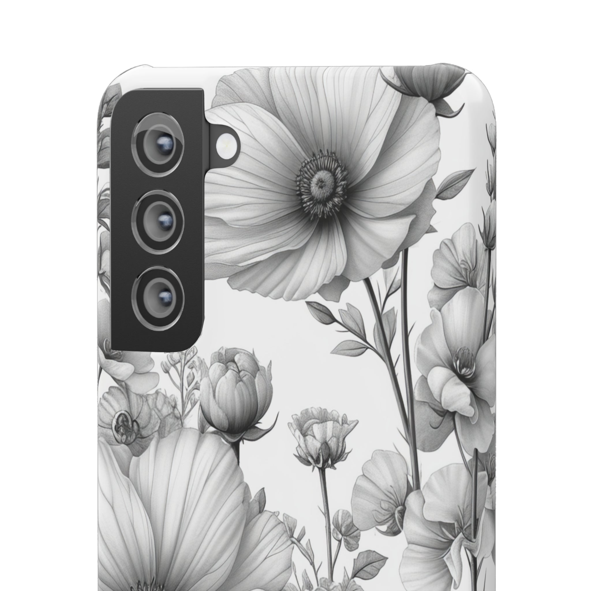 Monochrome Flora | Slim Phone Case for Samsung