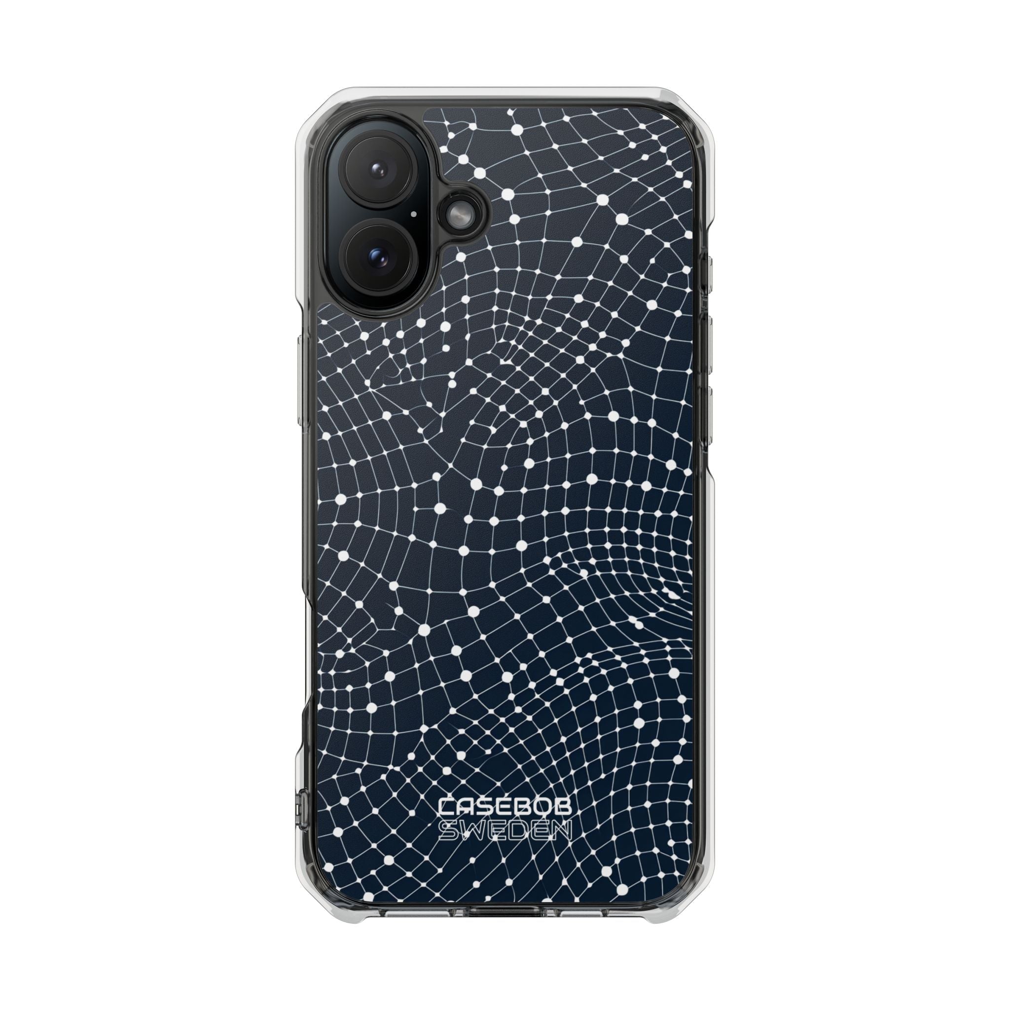 Warped Grid Web iPhone 16 - Impact Clear+
