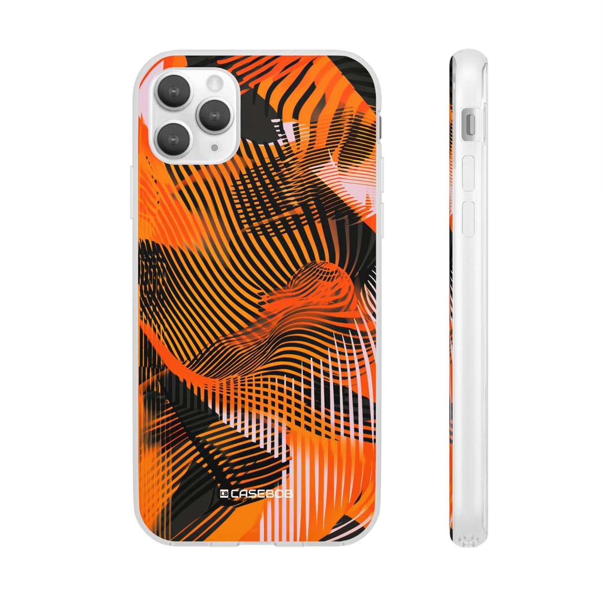 Pantone Tangerine Design | Handyhülle für iPhone (Flexible Hülle) 