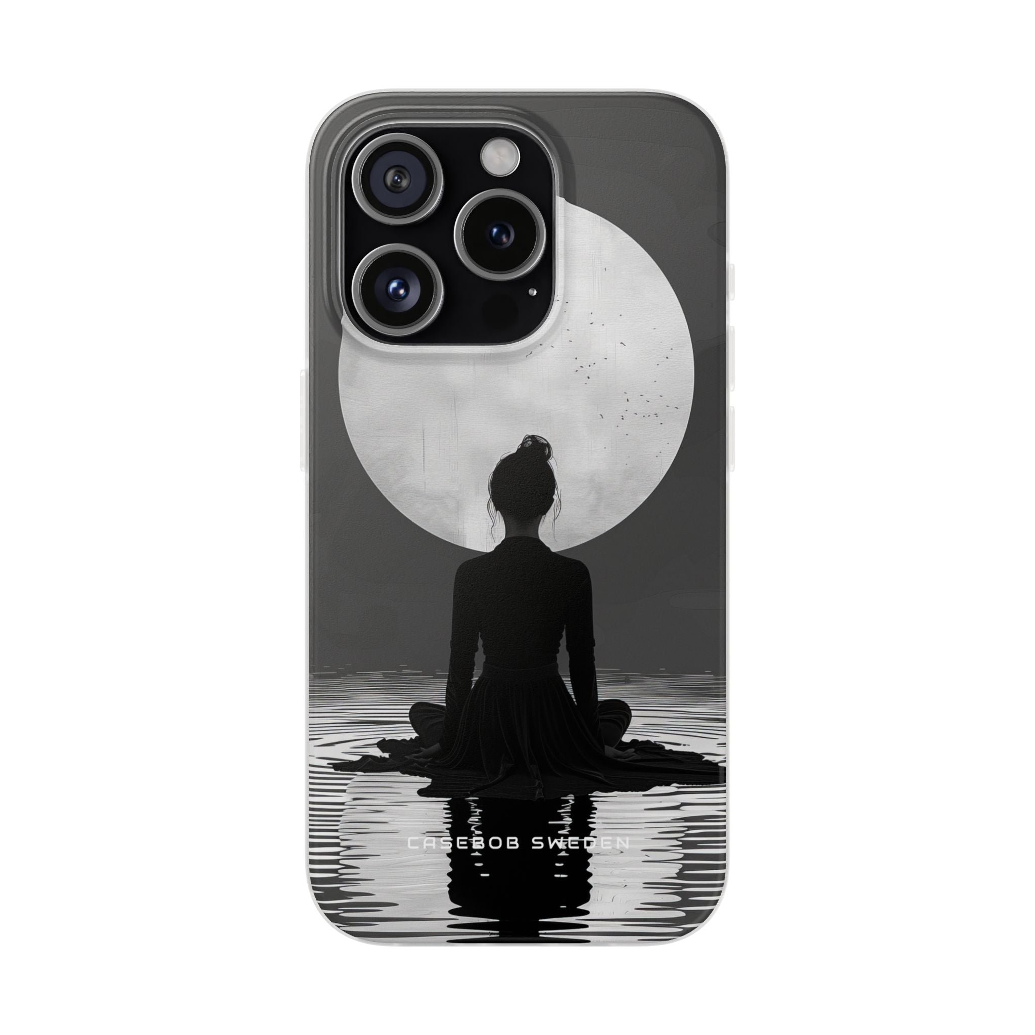 Zen Serenity Moon Reflection iPhone 15 - Flexi Phone Case