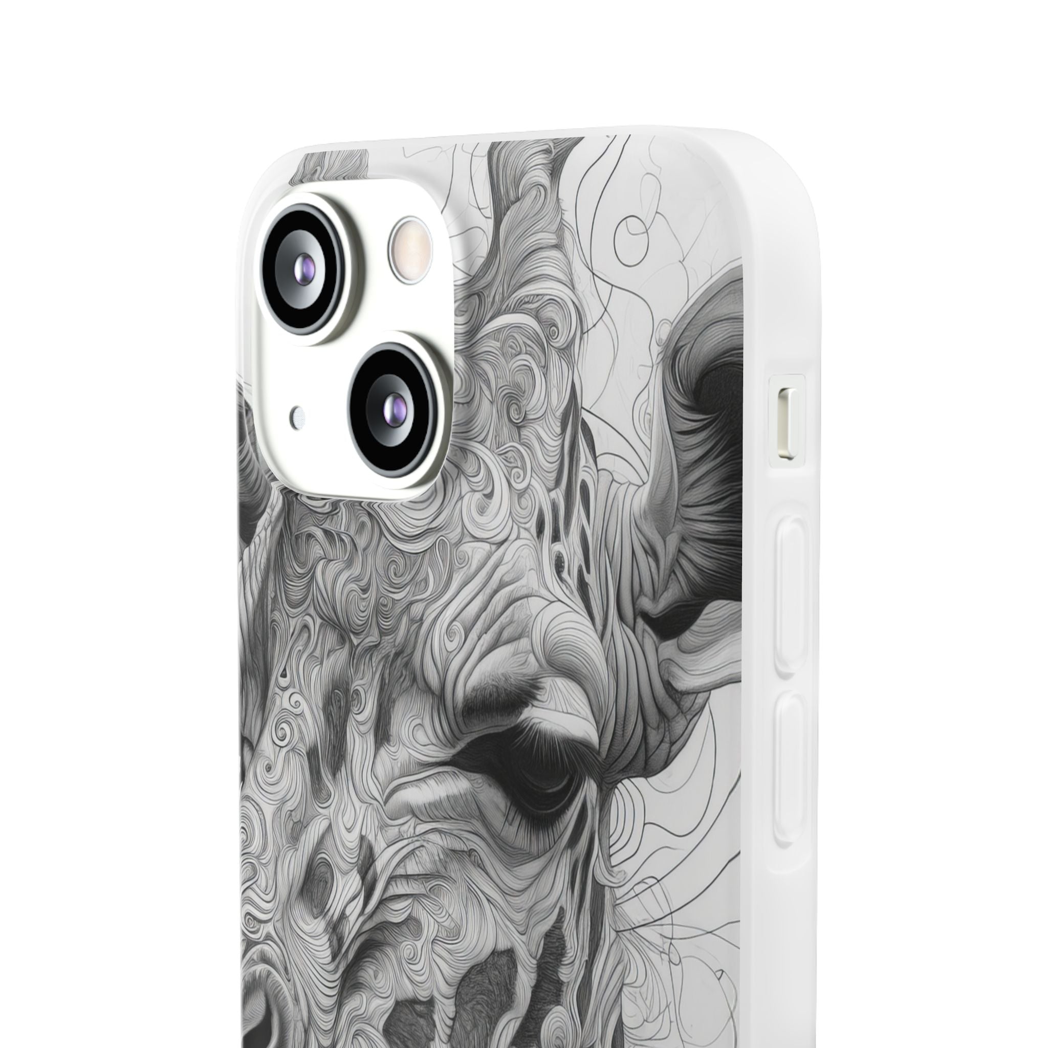 Monochrome Giraffe | Flexible Phone Case for iPhone