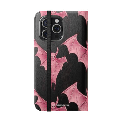 Pink Batwave - iPhone 15 Pro Max Case - Wallet