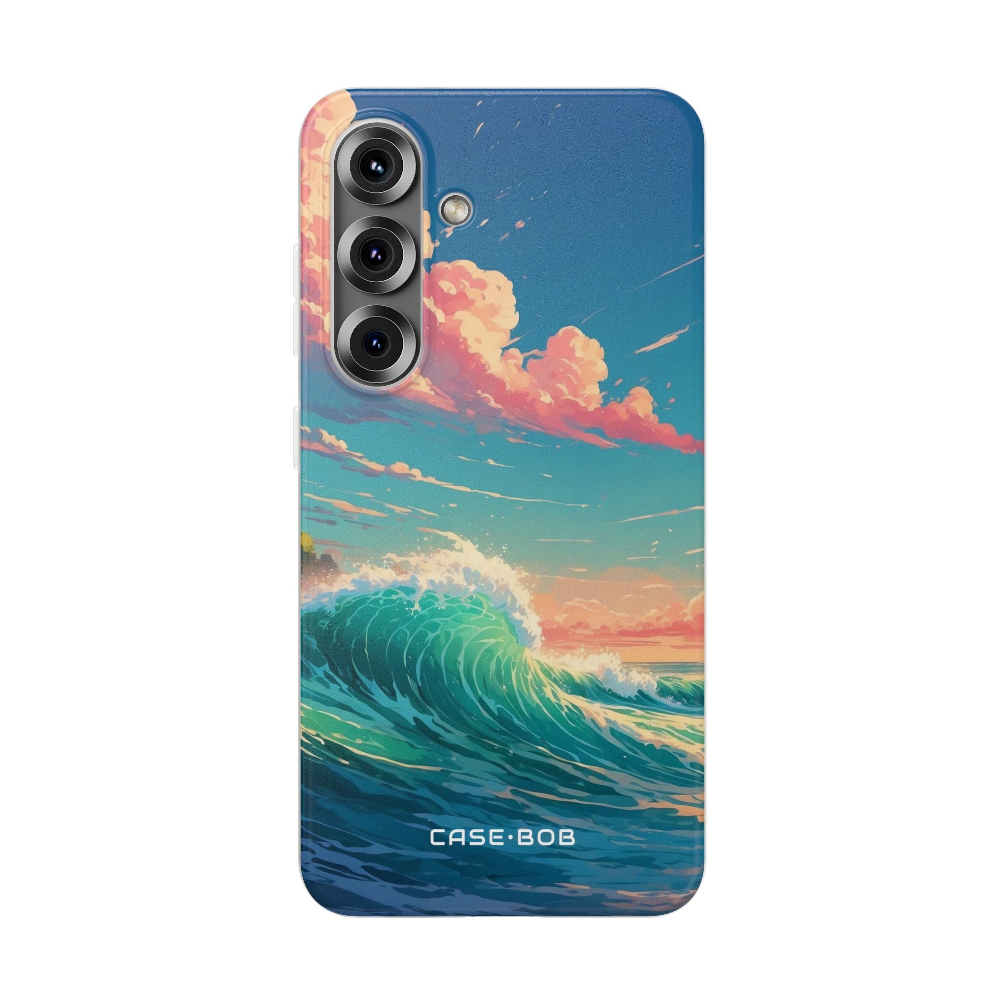 Turquoise Curl Samsung S25 Case - Soft