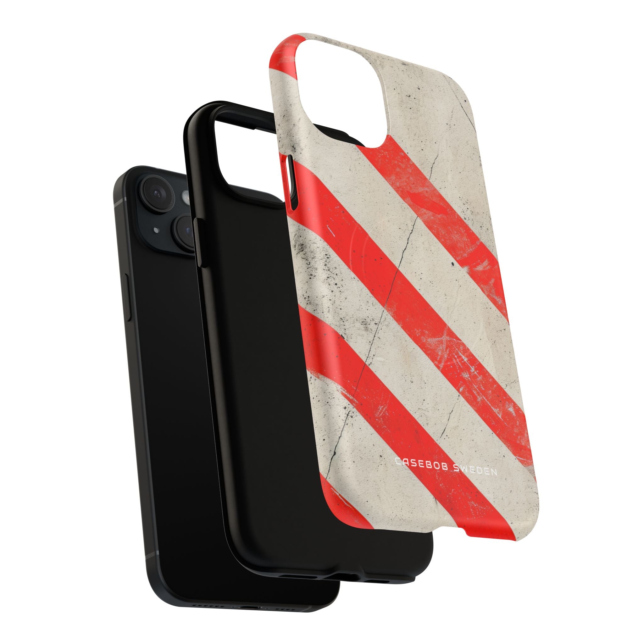 Striker Crimson Stripes iPhone 15 | Tough+ Phone Case