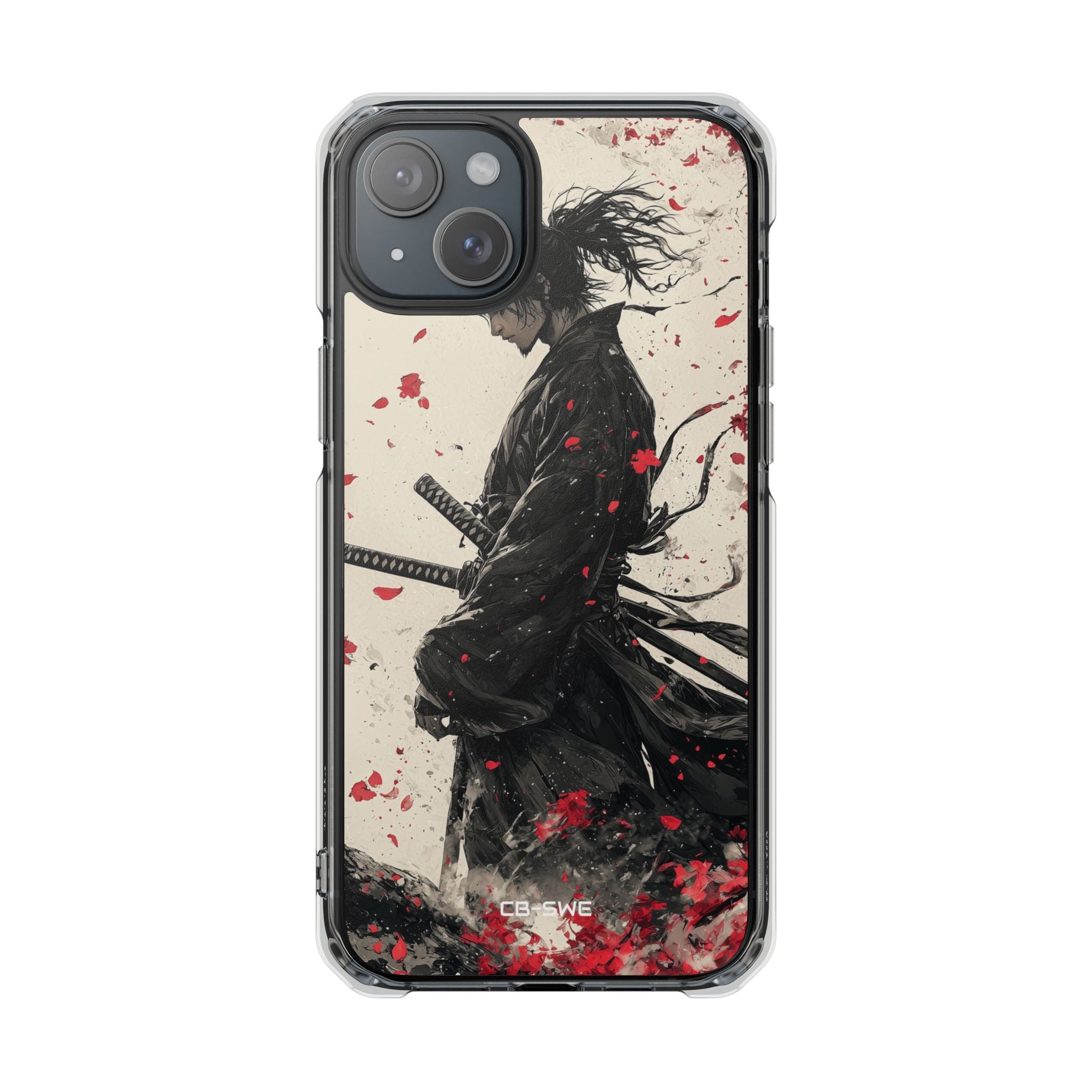 Falling Samurai Petals iPhone Case - Impact