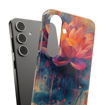 Lotus Blossom Art - Slim Samsung S24 Phone Case